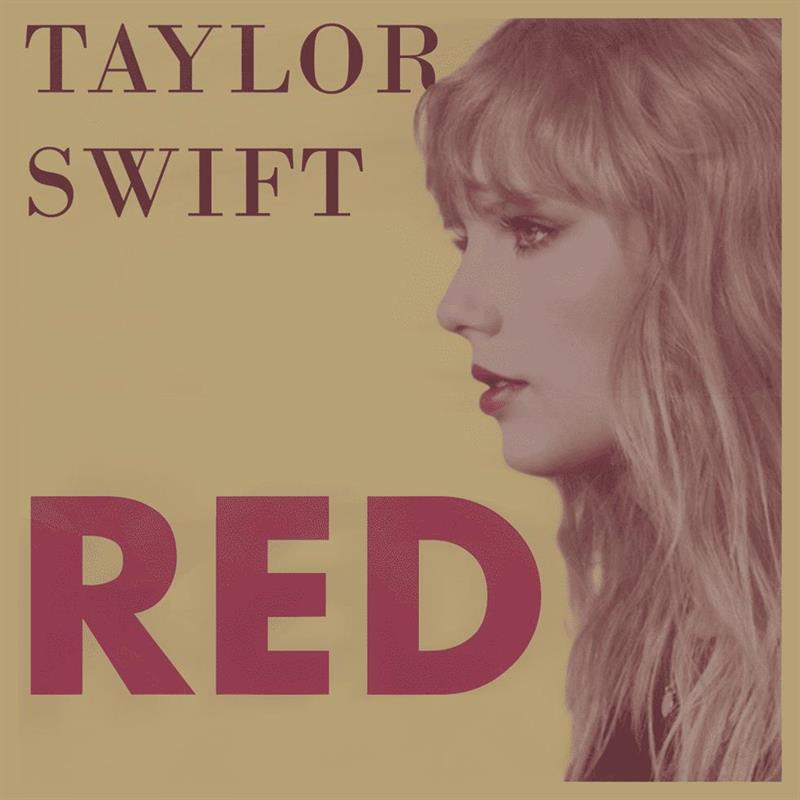 Album cover redesign, red era