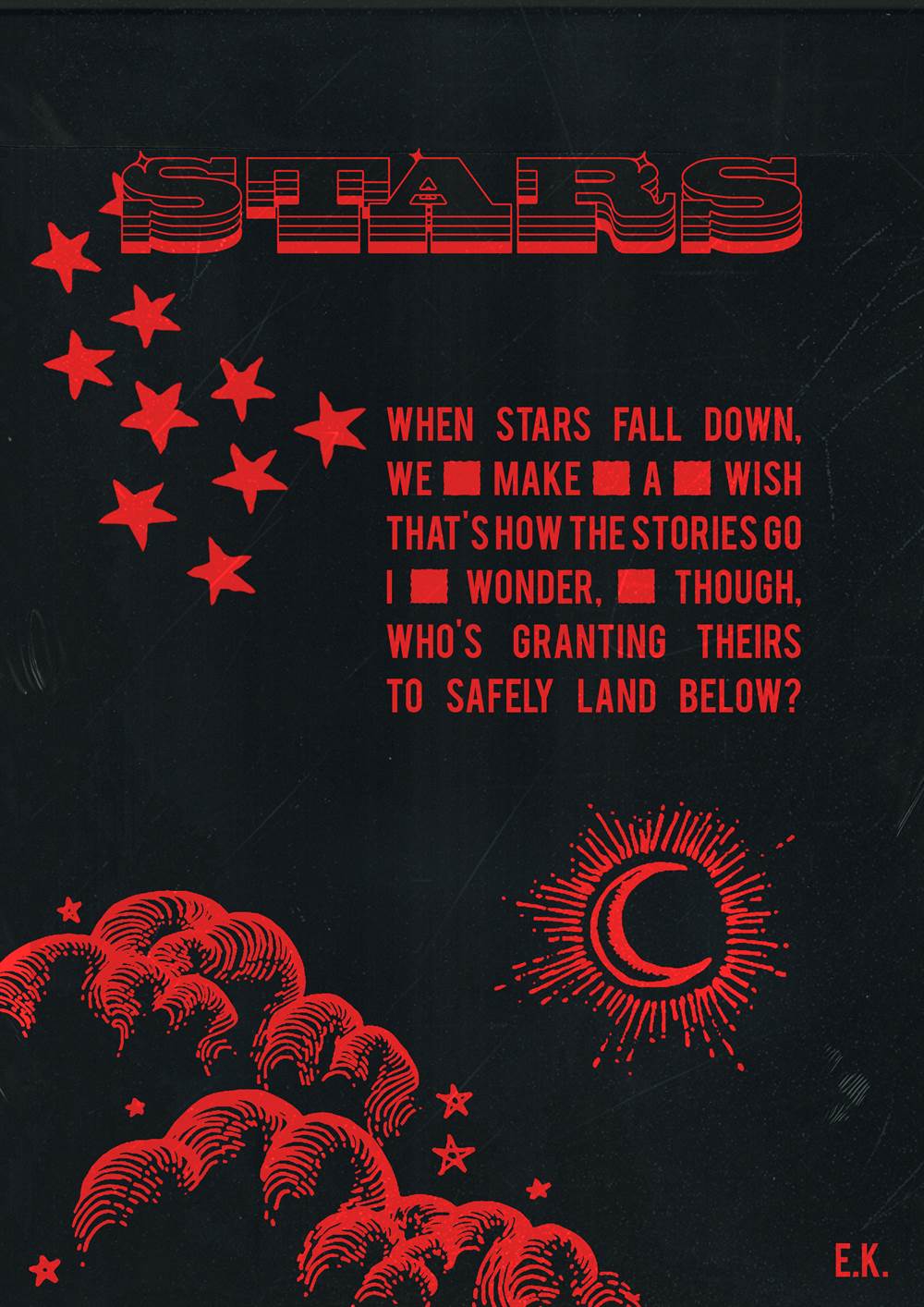 Composite artwork with stars